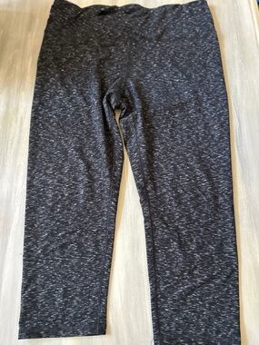 RBX Black Heathered Stripe Leggings XL Capris